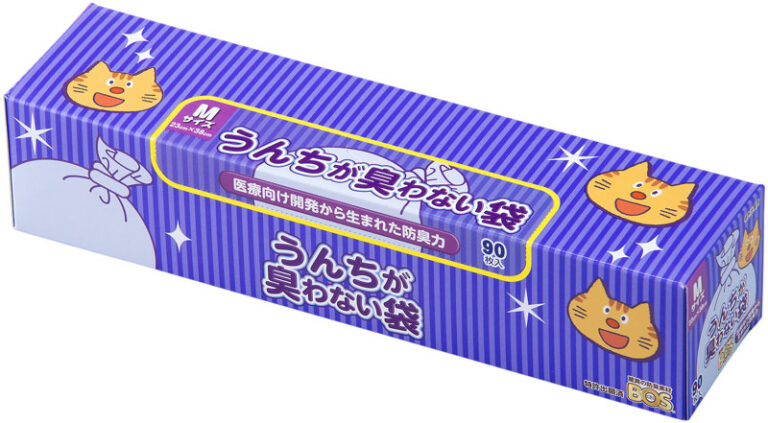 うんちが臭わない袋 BOS ネコ用 箱型 Mサイズ 90枚入