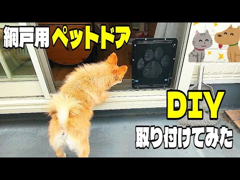 DIYで網戸用の犬猫ペットドアを取り付けてみたけど…