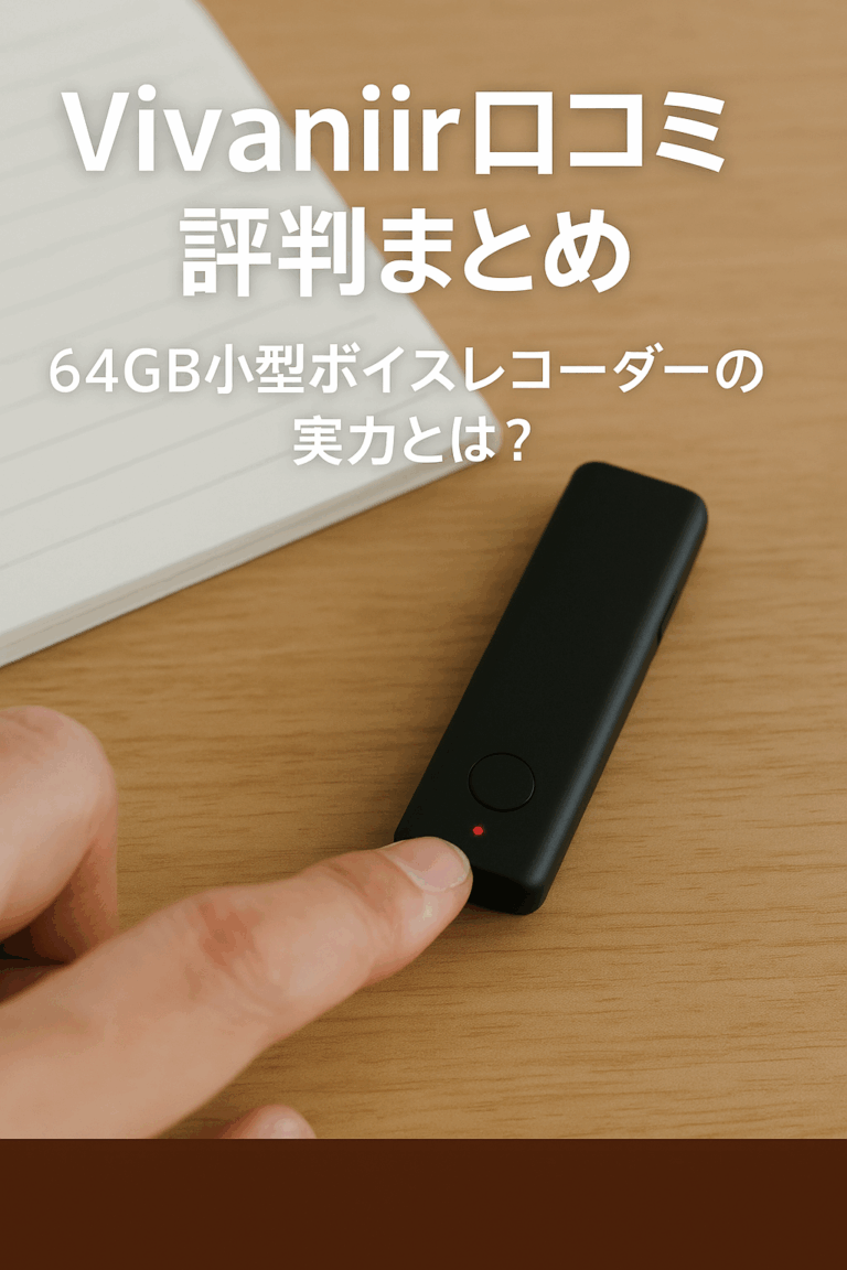 Vivaniir口コミ 評判まとめ｜64GB小型レコーダーの実力とは？